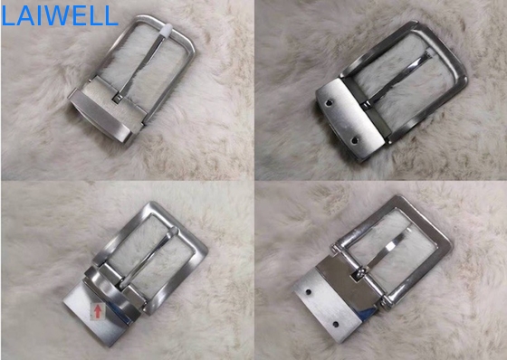 Hebilla del cinturón color plata de acero inoxidable del metal 304 femeninos de 34M M con los tornillos