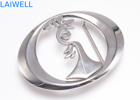 Hebillas del cinturón occidentales de Custom Letter Metal del vaquero del estilo del más nuevo diseño con el final de plata