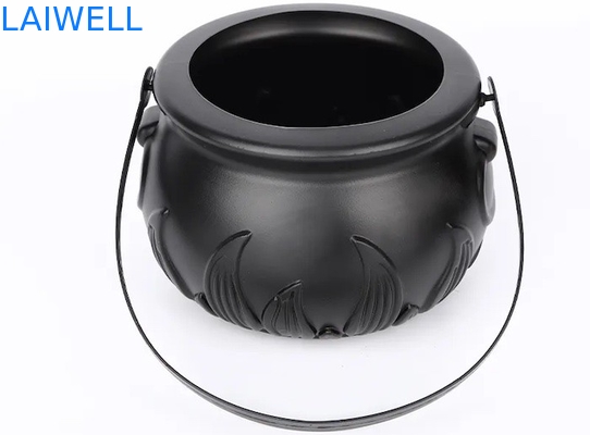 El caramelo de encargo del cubo de los PP del negro 1200ML sacude los envases de plástico para Holloween