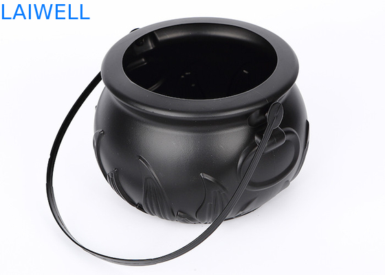 El caramelo de encargo del cubo de los PP del negro 1200ML sacude los envases de plástico para Holloween