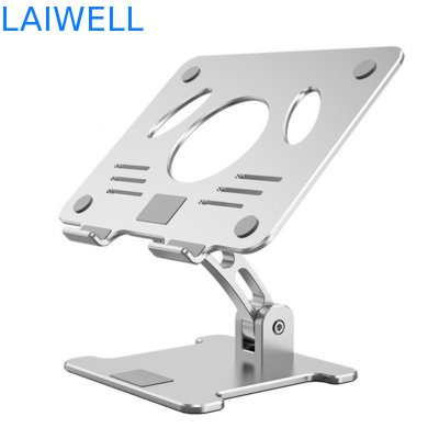 Soporte de aluminio ergonómico ajustable de plata del ordenador portátil del metal de 270*245*70M M con diseño ventilado