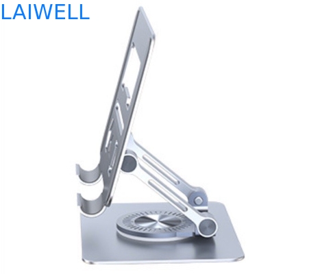 Tenedor de plata portátil del ordenador portátil de la rotación de 360 grados para las pantallas de hasta 17 pulgadas