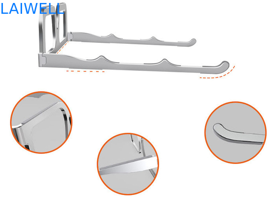 Cree el soporte de aluminio de plata plegable del ordenador portátil para requisitos particulares del metal del tenedor de la libreta de los vidrios
