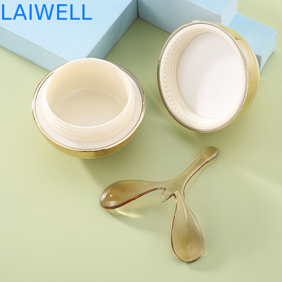 mini envases de plástico cosméticos de lujo de encargo del tarro de la crema para ojos 30G con las tapas de cierre apretadas