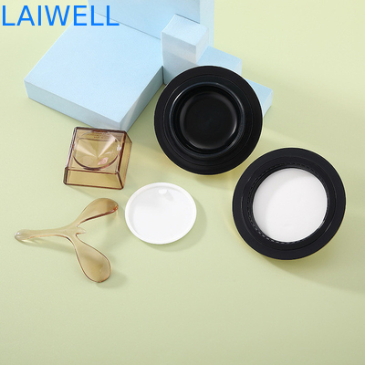 mini envases de plástico cosméticos de lujo de encargo del tarro de la crema para ojos 30G con las tapas de cierre apretadas