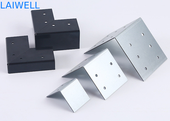Procesamiento Estampado de metal a medida borde de caja de madera en forma de L Ángel de protección fijo Partes de hardware de hierro galvanizado