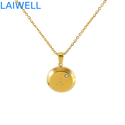 Joyería de diseño de lujo moderno 18*18MM 18K de oro con lápiz de carta de acero inoxidable con zircón