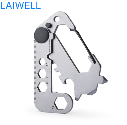 74*35*6MM Sableado de precisión 420 Acero inoxidable Mini Multipropósito de la tarjeta de herramienta EDC de plata de apertura de botellas de metal