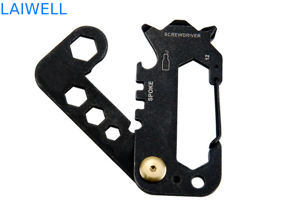 74*35*6MM Sableado de precisión 420 Acero inoxidable Mini Multipropósito de la tarjeta de herramienta EDC de plata de apertura de botellas de metal