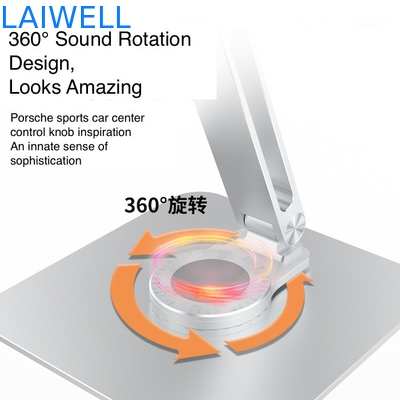 260*238*64MM 360 grados de rotación portátil de plata plegable elevador de aluminio base de la plataforma de soporte de refrigeración del portátil