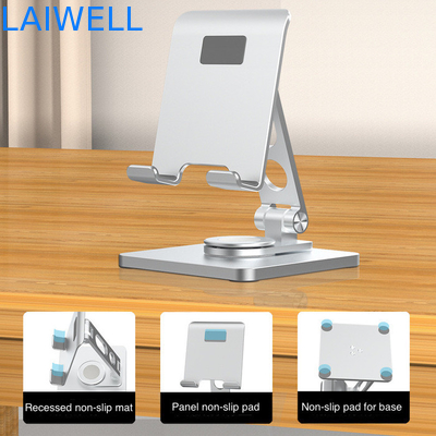 95*132*44MM Nuevo diseño de lujo portátil 360 grados de rotación plata aluminio plegable soporte de teléfono móvil