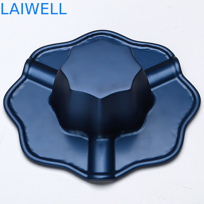 130*130MM Polido Nícel Revestido Y Fundido A Muela Color Azul Ceniciero Portátil Personalizado Con Fondo de Terciopelo