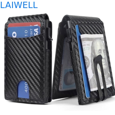 Monederos de tarjetas de aluminio de lujo multifunción personalizables para 12 tarjetas