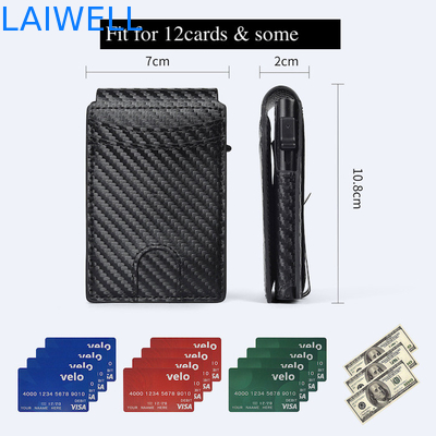Monederos de tarjetas de aluminio de lujo multifunción personalizables para 12 tarjetas
