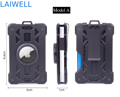 60*10*94MM Monedero de tarjetas de aluminio multifuncional de 10 en 1 con grabado láser y acabado anodizado