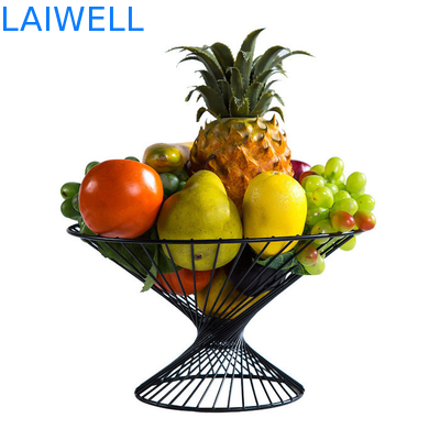 27.5*15*15CM Luxury Black Baking Varnish Iron Fruit Basket Metal Householdware Resistencia al calor y durabilidad a largo plazo