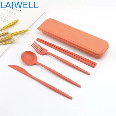 Accesorios de mesa ecológicos ligeros de calidad alimentaria de paja de trigo de fibra de 4 PC