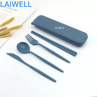 Accesorios de mesa ecológicos ligeros de calidad alimentaria de paja de trigo de fibra de 4 PC