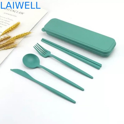 Accesorios de mesa ecológicos ligeros de calidad alimentaria de paja de trigo de fibra de 4 PC
