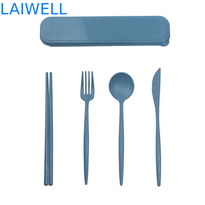 Accesorios de mesa ecológicos ligeros de calidad alimentaria de paja de trigo de fibra de 4 PC
