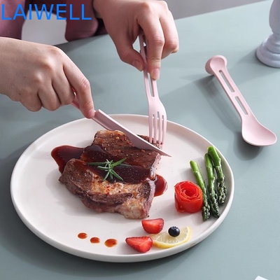 170 * 40MM de paja de trigo multifuncional rosa 3 en 1 conjunto de plataformas reutilizables Eco accesorios de mesa ligero y adecuado para comer se puede utilizar varias veces y fácil de llevar y almacenar