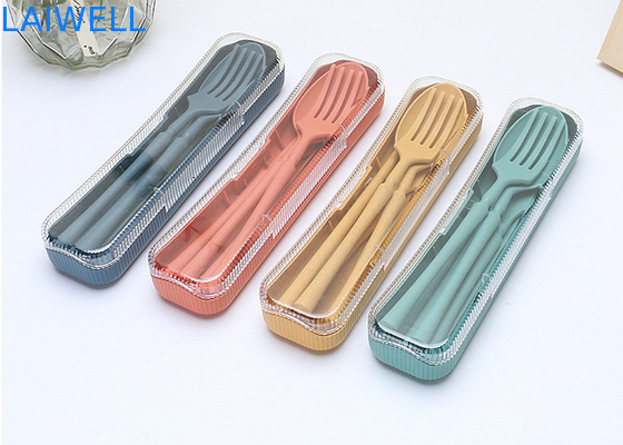 Conjunto de cubiertos plegables de 4 PC Resistente a altas temperaturas Accesorios de vajilla ecológicos hechos de fibra de paja de trigo Varios tamaños Ecológico y duradero