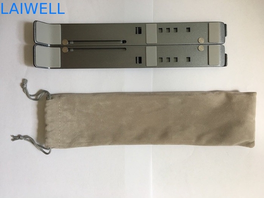 Posibilidad de movilidad ligera portátil de 253*60*20mm de aluminio gris plegable ajustable de metal Stand de computadora portátil de diseño simple y elegante