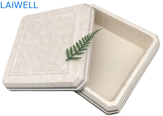 45*45*25MM Color beige Caja de equipaje sostenible EcoPack ligero Accesorios personalizados y reutilizables para embalajes ecológicos