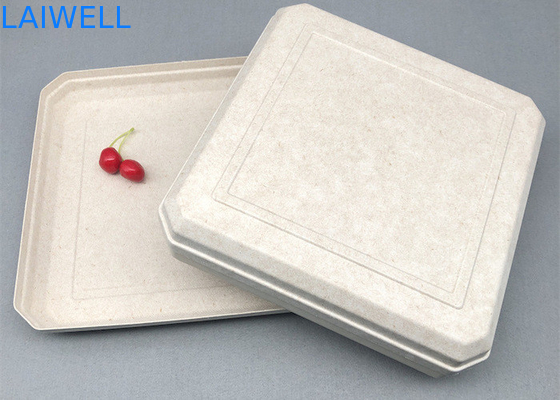 45*45*25MM Color beige Caja de equipaje sostenible EcoPack ligero Accesorios personalizados y reutilizables para embalajes ecológicos