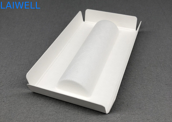 Color blanco bandeja de fibra de caña de azúcar sostenible EcoPack accesorios biodegradable y puede ser compostado después con marca personalizada