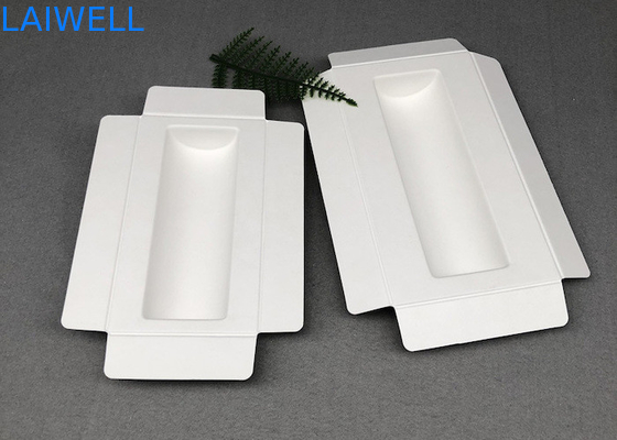 Color blanco bandeja de fibra de caña de azúcar sostenible EcoPack accesorios biodegradable y puede ser compostado después con marca personalizada