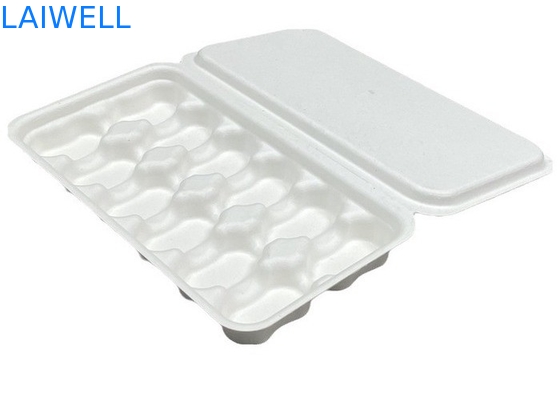 Color blanco Sostenible Caja de bandeja de café de bagaje No tóxico y seguro para los alimentos de contacto biodegradable EcoPack accesorios con marca personalizada