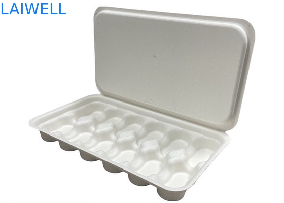 Color blanco Sostenible Caja de bandeja de café de bagaje No tóxico y seguro para los alimentos de contacto biodegradable EcoPack accesorios con marca personalizada