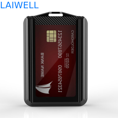 74*110*18MM Color gris RFID de aluminio personalizado Cartera de cartera soporte de marca personalizada multifuncional