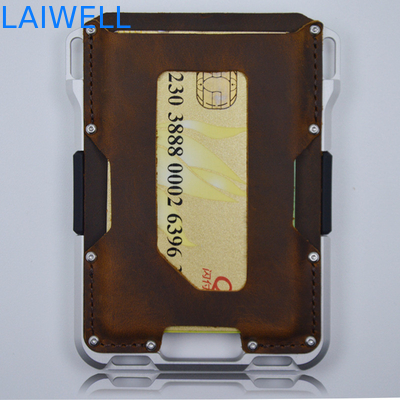 Término de entrega EXW Cartera de tarjeta de aluminio con banda de silicona y diseño de lujo
