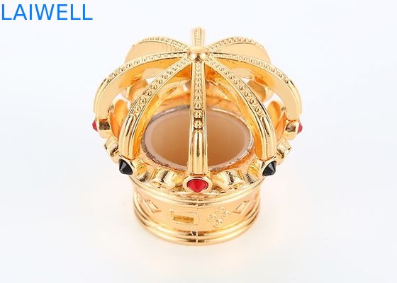 Tapones de botella de perfume con corona de diseño de lujo en color oro  Material de aleación de zinc ecológico y se adapta a la mayoría de las botellas de perfume