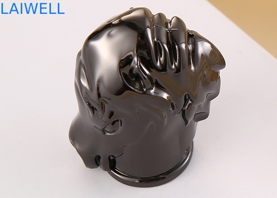 Polishing Black Plating Diseño creativo Die Casting Zinc Alloy Perfume Jar Lids Marca personalizada en molde para soluciones de embalaje sofisticadas