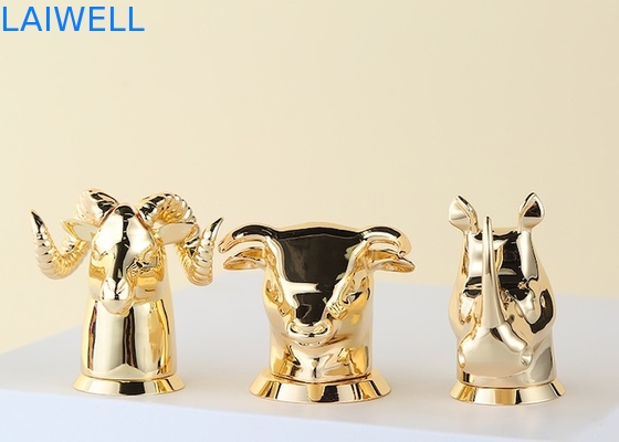 Tapones de perfume personalizables con diseño de animales, chapado en oro, aleación de zinc fundido a presión, aptos para la mayoría de los frascos de perfume