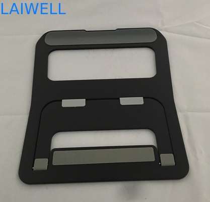 Bandeja de aluminio de anodización del ordenador portátil de 230*210*4m m Macbook del soporte negro del metal