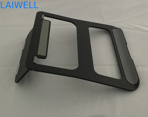 Bandeja de aluminio de anodización del ordenador portátil de 230*210*4m m Macbook del soporte negro del metal
