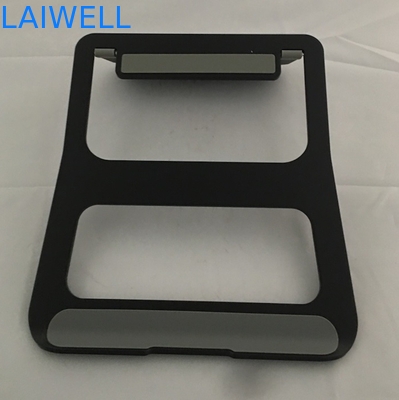 Bandeja de aluminio de anodización del ordenador portátil de 230*210*4m m Macbook del soporte negro del metal