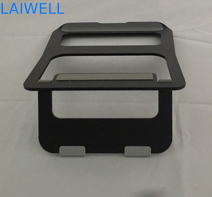 Bandeja de aluminio de anodización del ordenador portátil de 230*210*4m m Macbook del soporte negro del metal