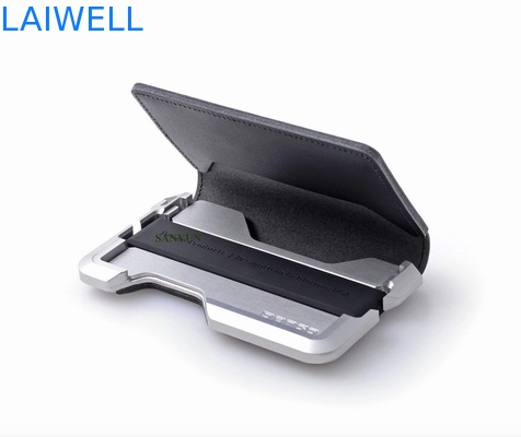 Cartera de aluminio de la tarjeta del torno del CNC que trabaja a máquina