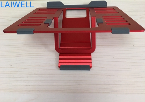 Soporte portátil Ipad del ordenador portátil del metal del peso ligero rojo del SGS 4m m que lee el soporte
