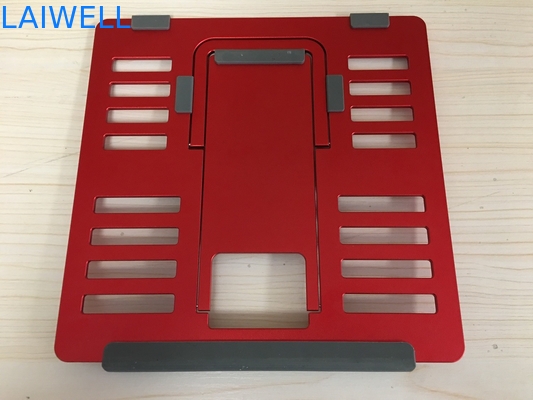 Soporte portátil Ipad del ordenador portátil del metal del peso ligero rojo del SGS 4m m que lee el soporte