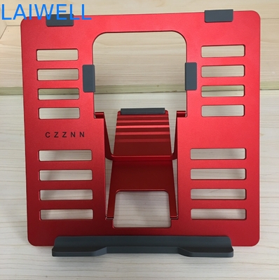 Soporte portátil Ipad del ordenador portátil del metal del peso ligero rojo del SGS 4m m que lee el soporte