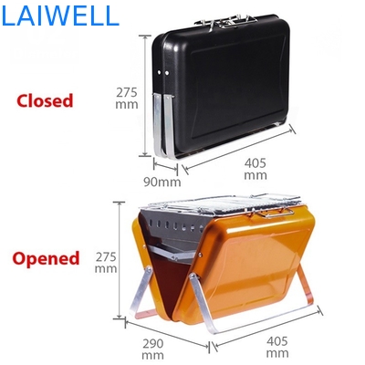 los 40.5*27.5*9cm el acerocromo Oven Foldable Charcoal Grill que acampaba portátil
