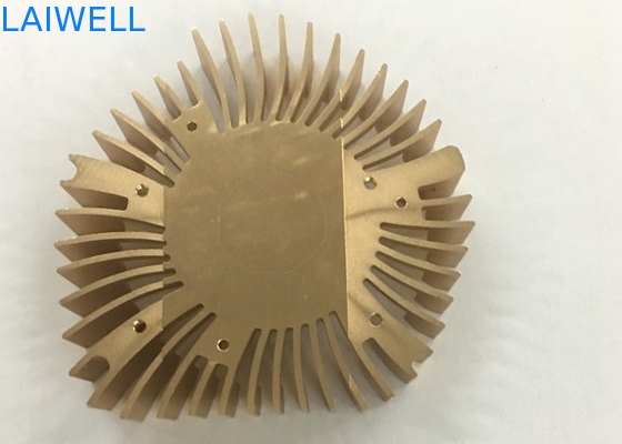 Metal del CNC del aluminio 6061 de Customzied que sella el refrigerador de anodización de la CPU del ordenador portátil del oro