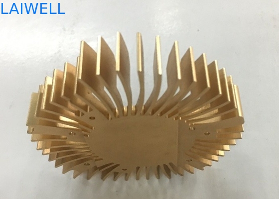 Metal del CNC del aluminio 6061 de Customzied que sella el refrigerador de anodización de la CPU del ordenador portátil del oro