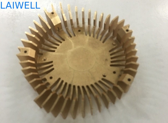 Metal del CNC del aluminio 6061 de Customzied que sella el refrigerador de anodización de la CPU del ordenador portátil del oro